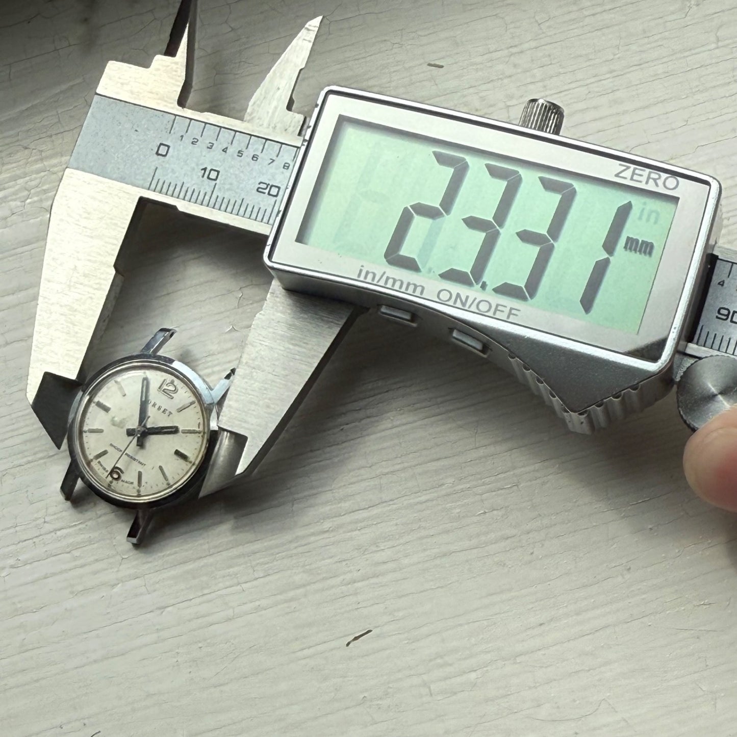 23mm Dorset Ronda Rl 9013 Shock Resistant Vintage Manual Wind Watch PARTS REPAIR