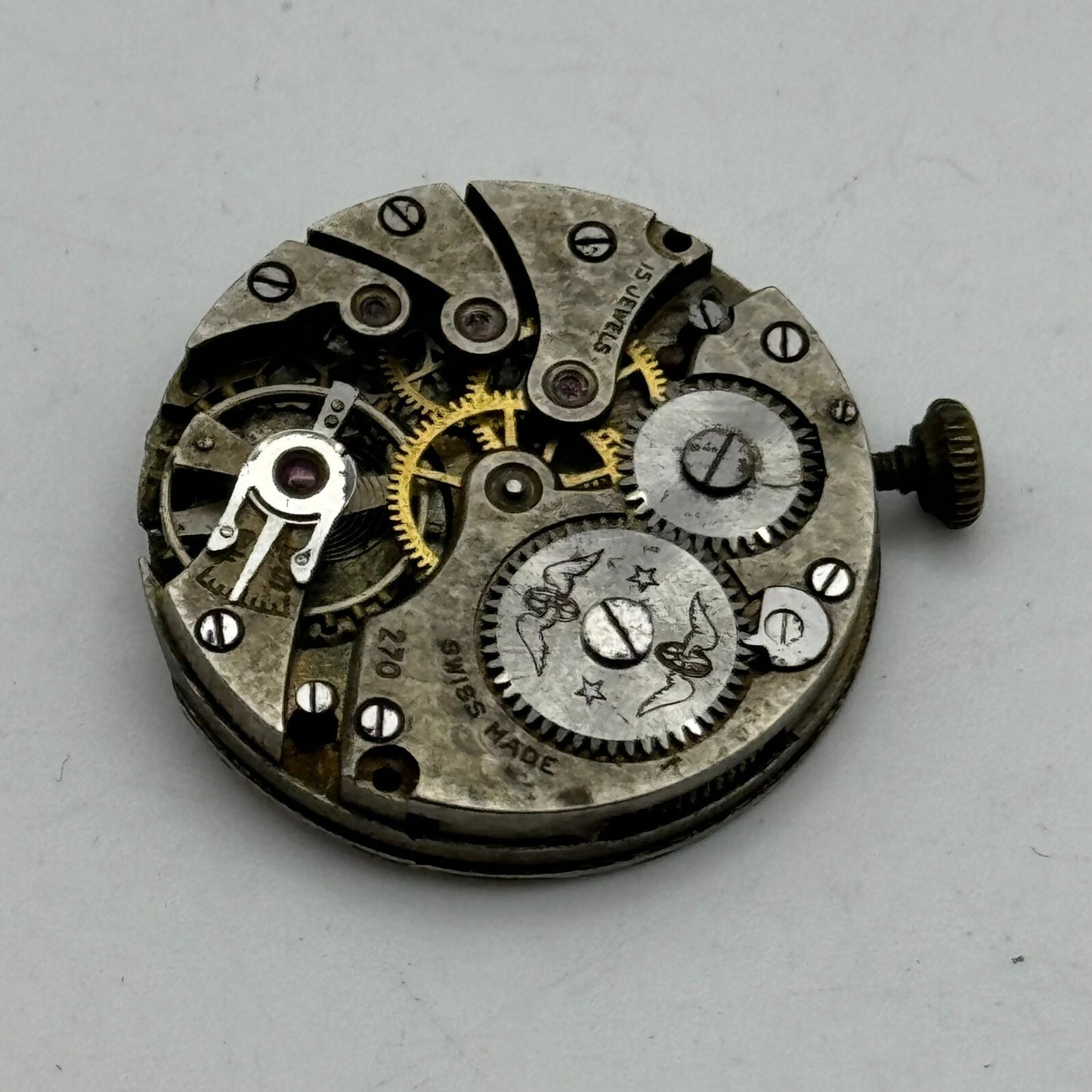 27mm Mens Rotary AS 554 Trench Watch Manual Wind 15 Jewels Movement PARTS SPARES