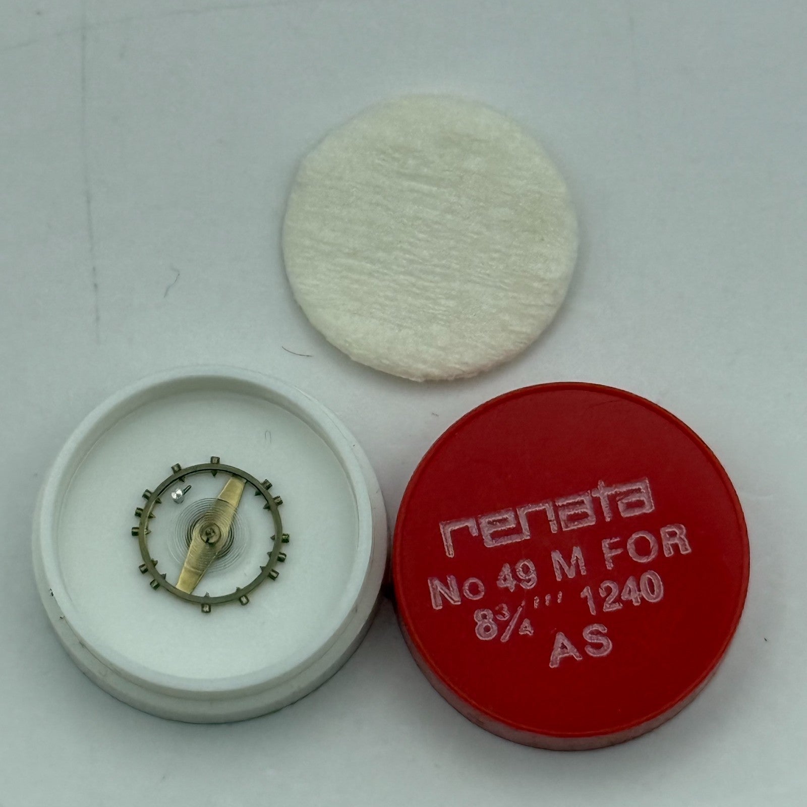 AS 1240 Balance Wheel Complete And Spring 8 3/4''' 49 M Watch Movement Parts NOS