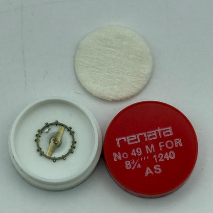 AS 1240 Balance Wheel Complete And Spring 8 3/4''' 49 M Watch Movement Parts NOS