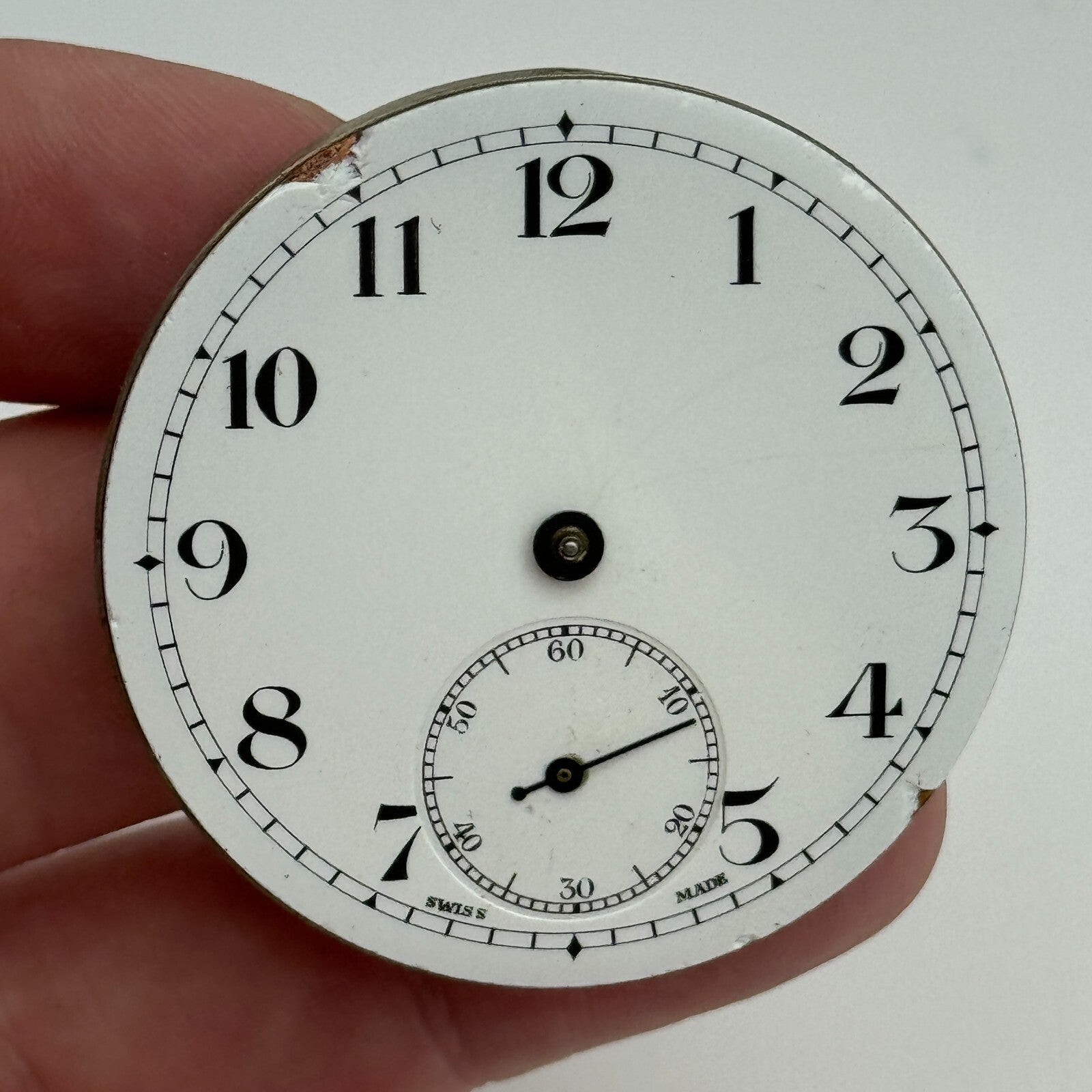 43mm Cyma Ref 919 Tavannes 15 Jewels Open Face Swiss Pocket Watch Movement PARTS