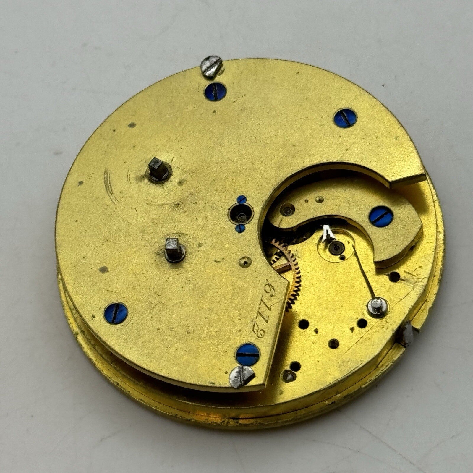 49.7mm W.A Quality No Balance Pocket Watch Movement FOR PARTS Restore