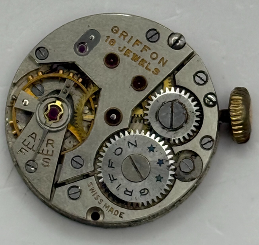 19.3mm Vintage Unitas UT 200-2C1 Swiss Manual Wind Watch Movement PARTS REPAIR