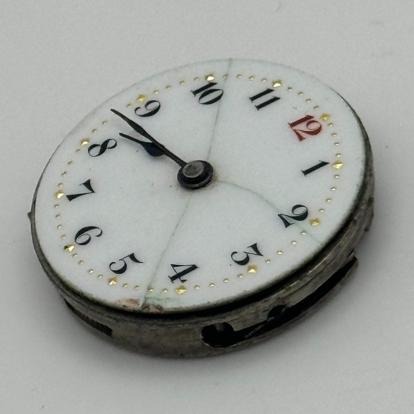 23.6mm Porcelain Dial Trench Dial Hands Watch Movement Manual Wind PARTS SPARES