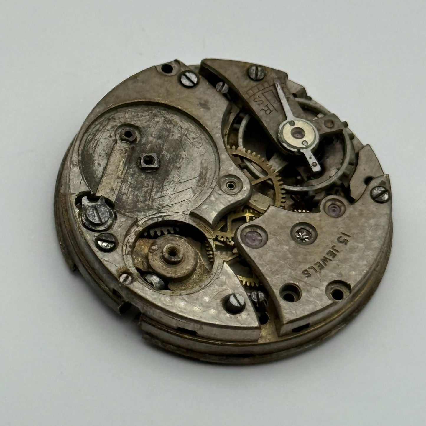 FEF Trench 15 Jewels Watch Movement Manual Wind Vintage Parts Repair 29.5mm