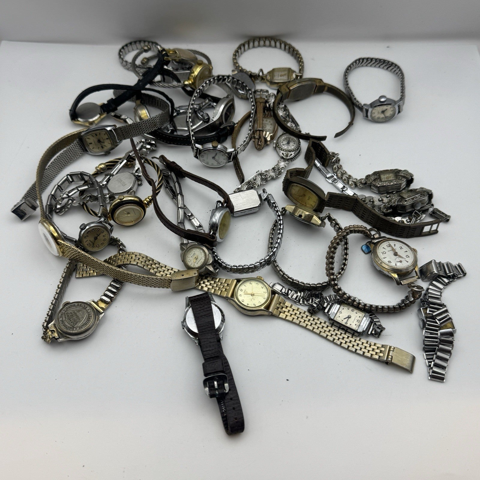 Bundle Of Vintage Ladies Watches Mechanical Wind Up Job Lot Parts Repair Spares