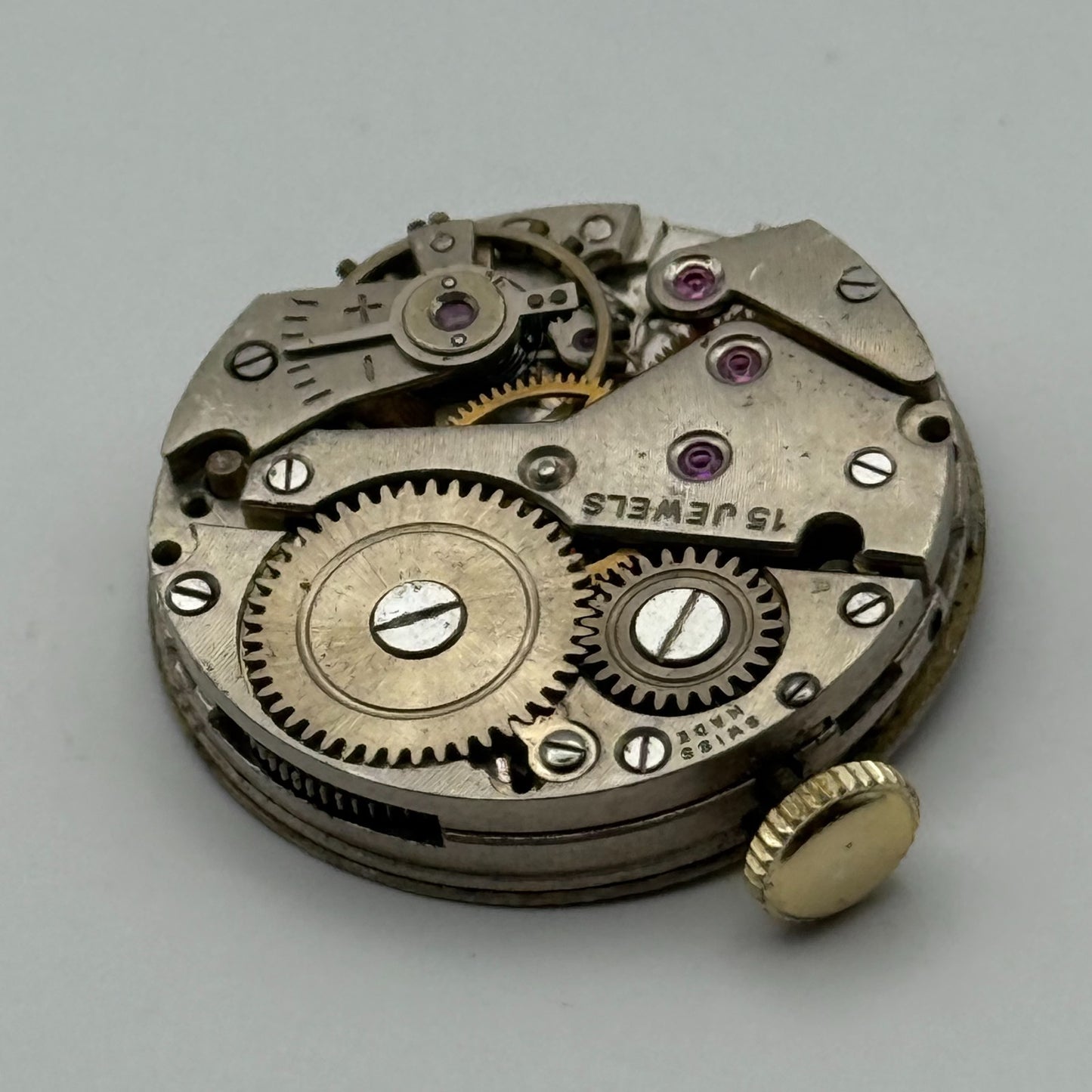 AS 1002 984 Watch Movement Avia Manual Wind Vintage Swiss Parts Repair 23.4mm