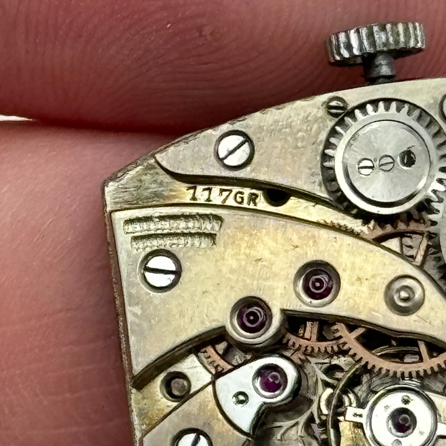 19mm Gruen 117 GR Precision Temp Adjusted Manual Wind Swiss Watch Movement PARTS