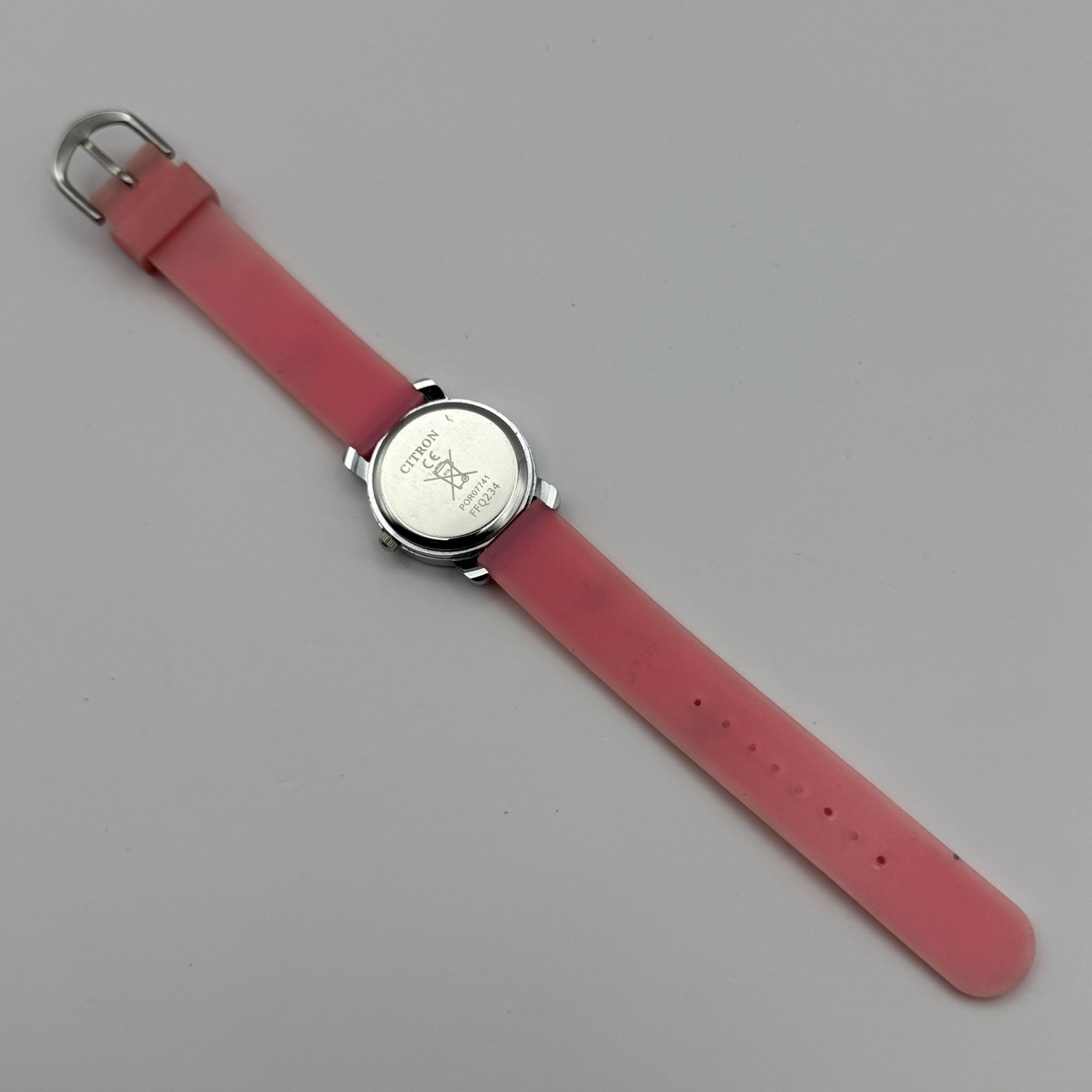 Citron Kids Quartz Watch ABC Alphabet Design Pink Strap Working 27mm New Battery