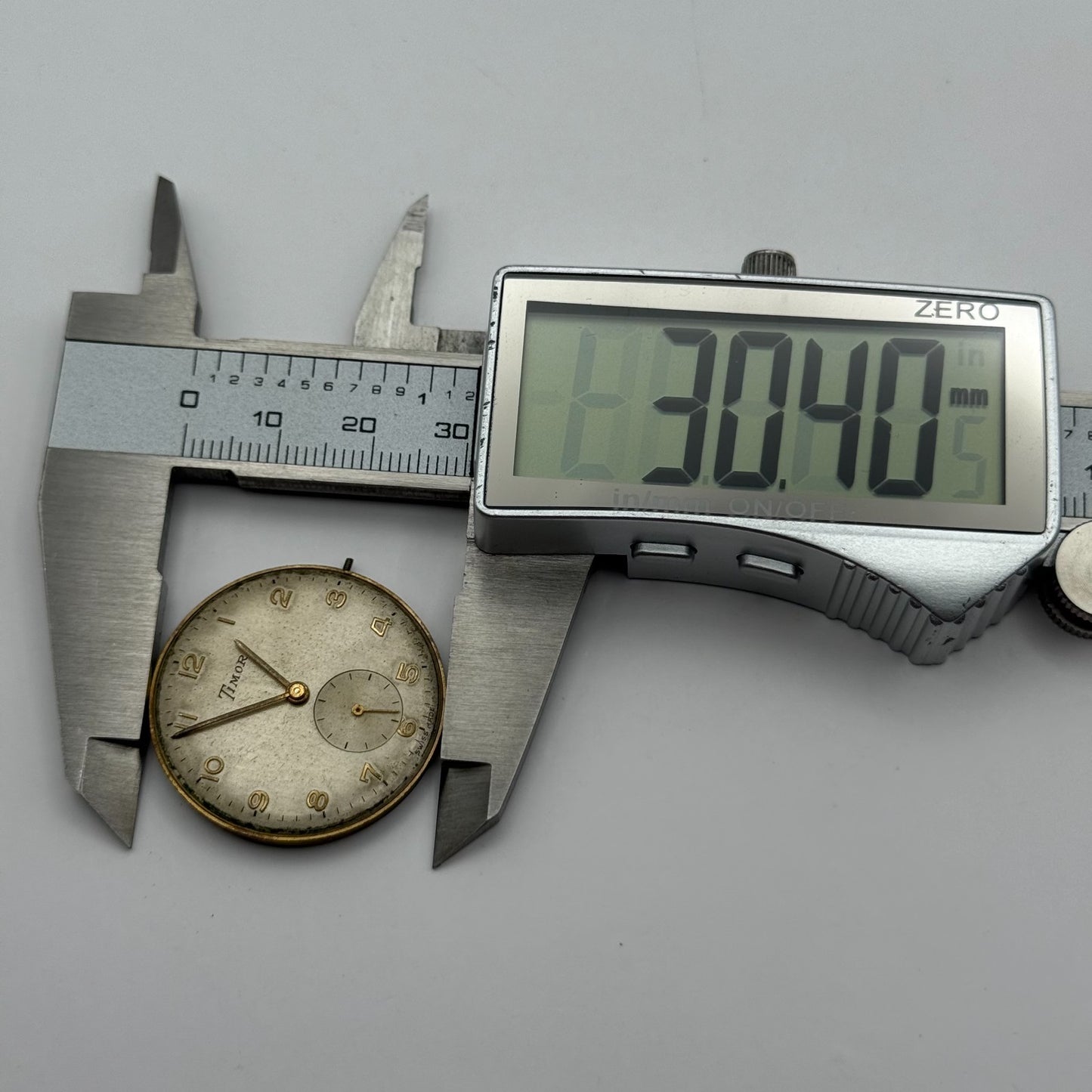 AS 1200 Watch Movement Timor Manual Wind Vintage Swiss Parts Repair 30.4mm