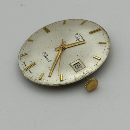 26mm Men's Rotary AS 1746 1747 Manual Wind Watch Movement Swiss Made PARTS