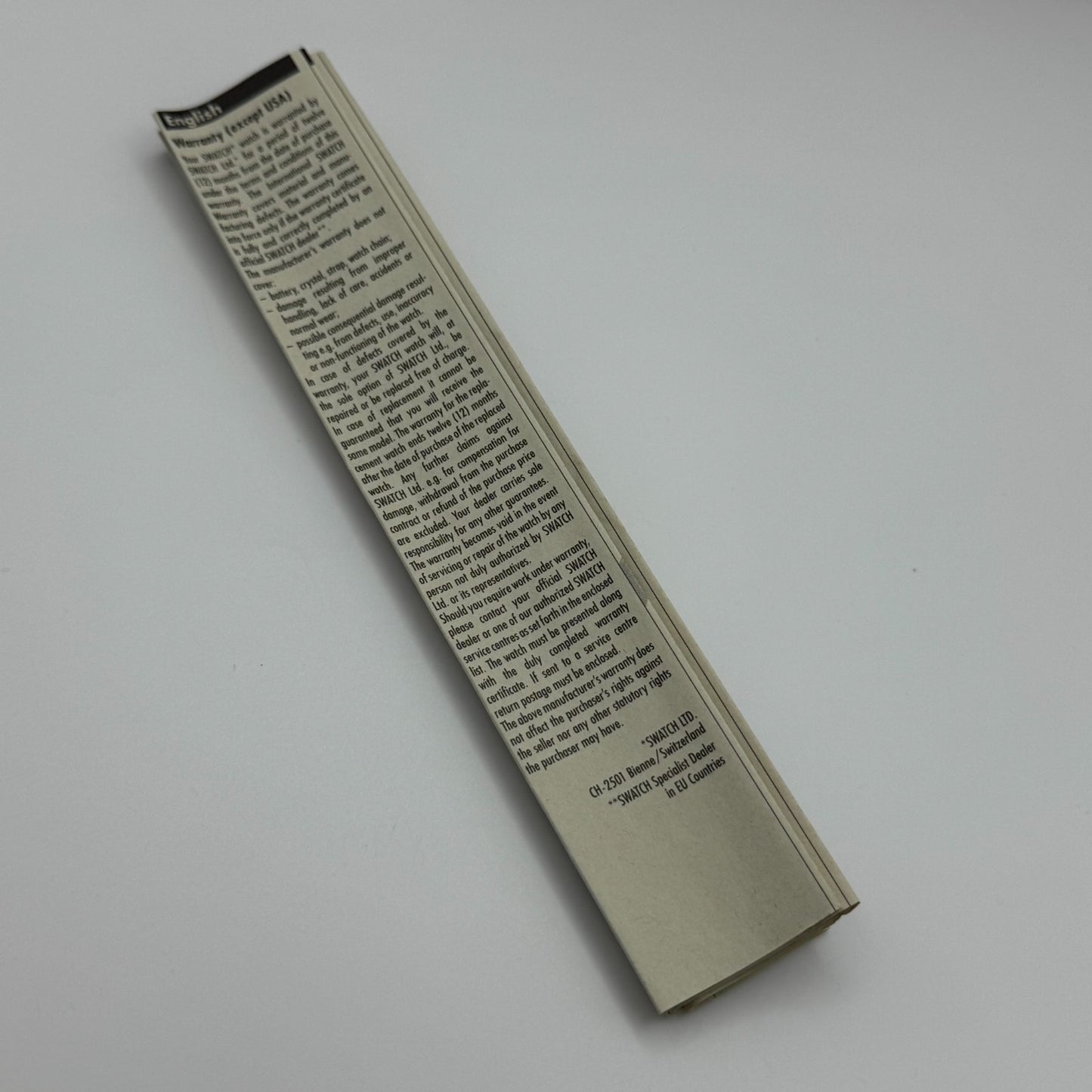 1998 Swatch Calendarium GK726 Quartz Watch Date White Dial Swiss + Box 33mm