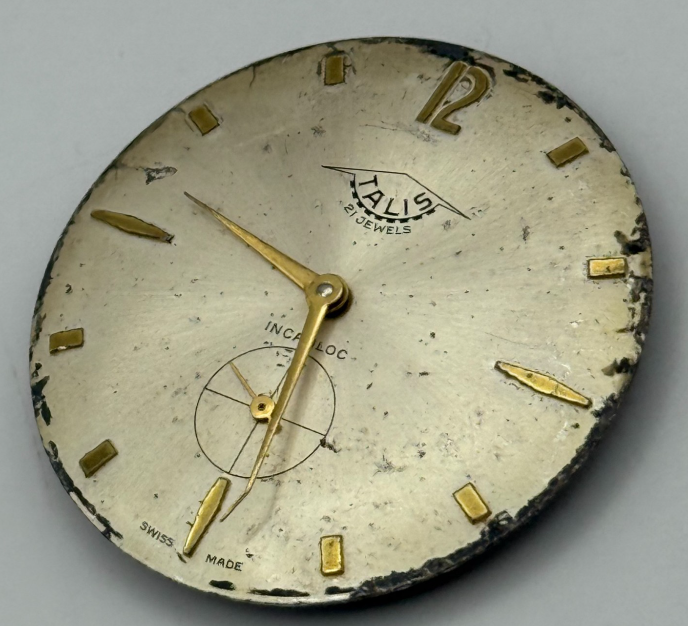 Peseux P 320 Talis Watch Movement Manual Wind Vintage Swiss Parts Repair 23.5mm