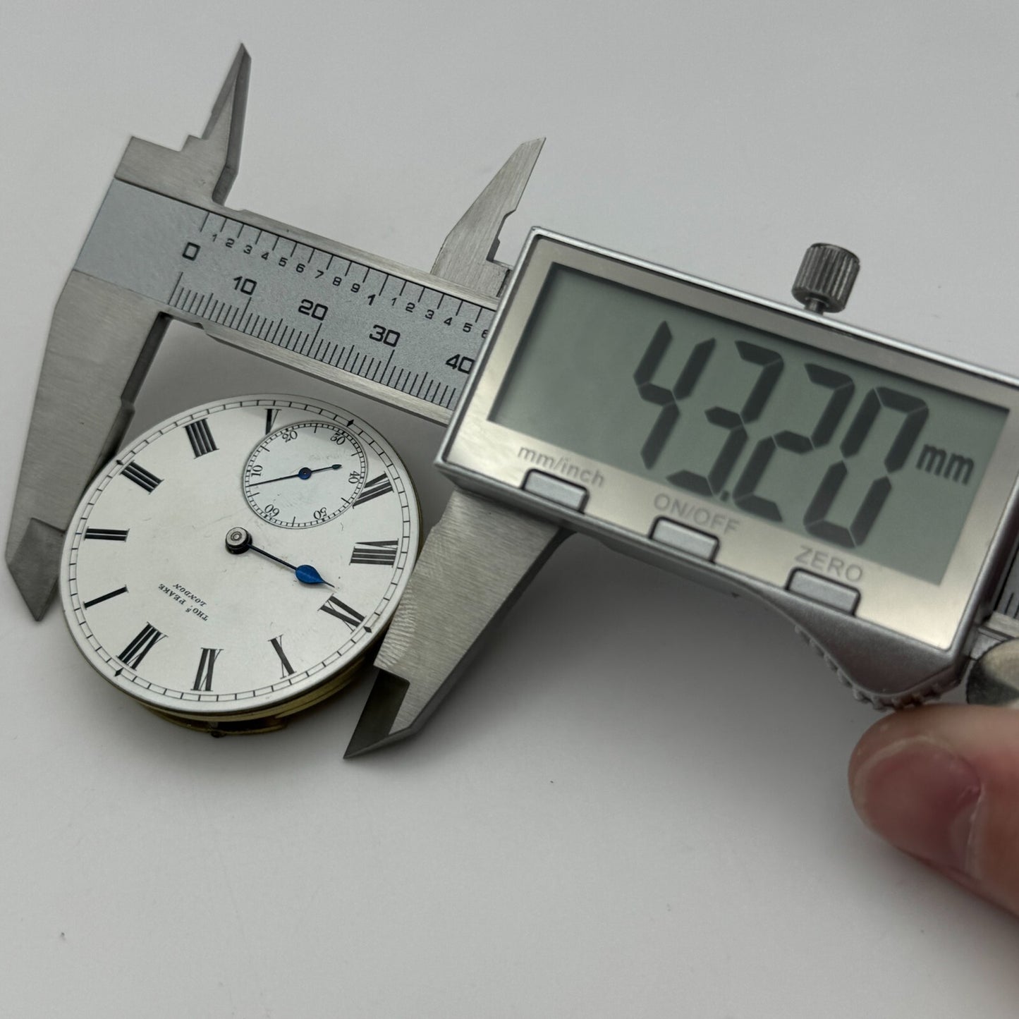 43.2mm Antique Thomas Peake London Quality Pocket Watch Movement PARTS REPAIR