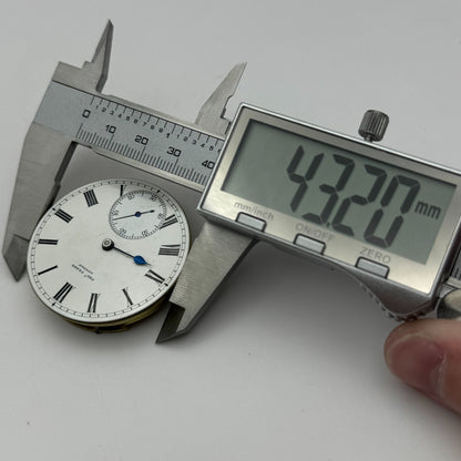 43.2mm Antique Thomas Peake London Quality Pocket Watch Movement PARTS REPAIR