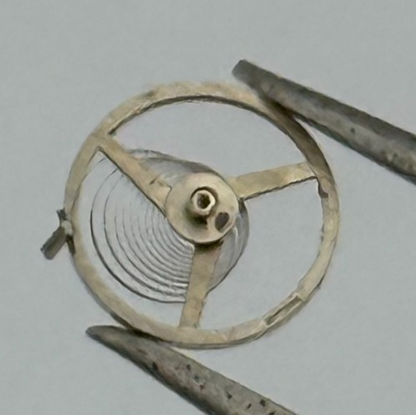 AS 1977 Balance Wheel Complete And Spring 5 1/2'''  1740 M Watch Movement Parts