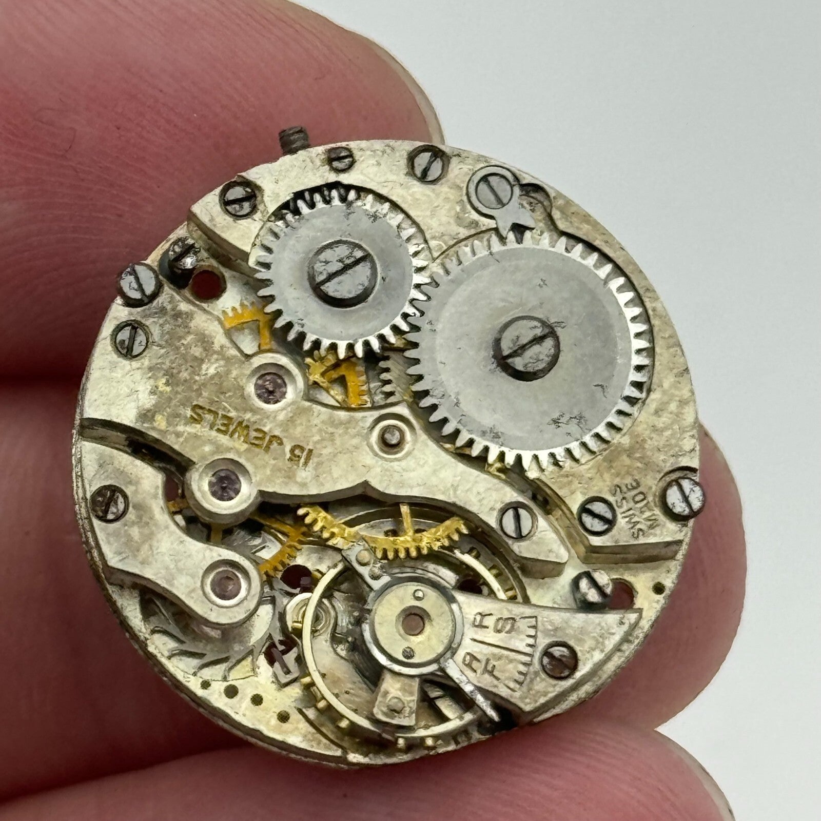 23.7mm Men's AS 340 A Schild Manual Wind 15 Jewels Swiss Watch Movement PARTS