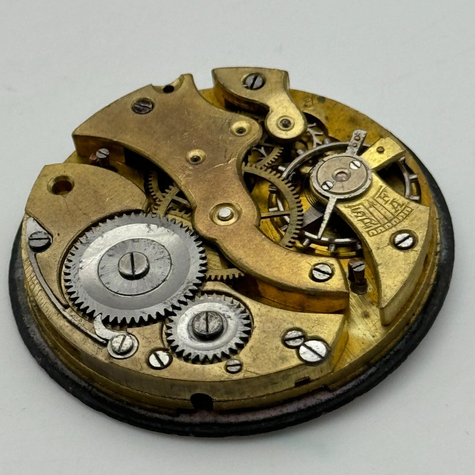 43.2mm Vintage Open Face Sub Seconds Balance Ok Pocket Watch Movement PARTS
