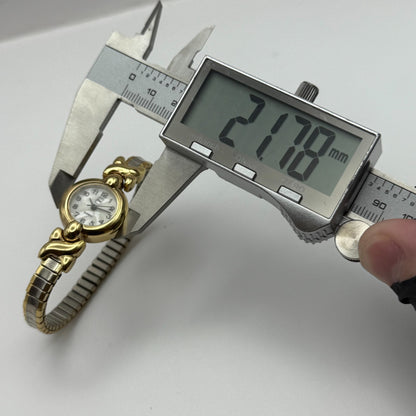 21mm Working Ladies Two Tone Philip Mercier S565S Quartz Watch Expandable Strap