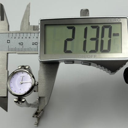 Working Accurist Ladies Purple Dial Silver Tone 19mm Quartz Watch LB327 Japan