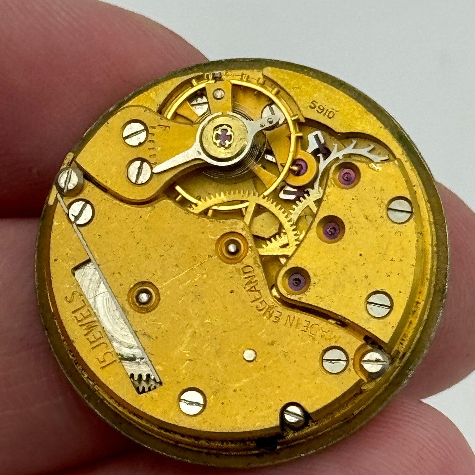 26.6mm Men's Smiths De Luxe Cal 5910 Manual Wind Vintage Watch Movement PARTS