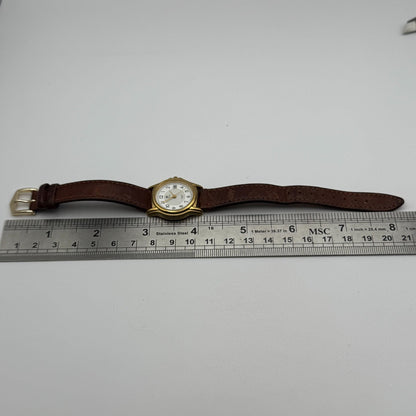Royal London Ladies Quartz Watch RL-2199 Date Dial Brown Strap Working 26mm