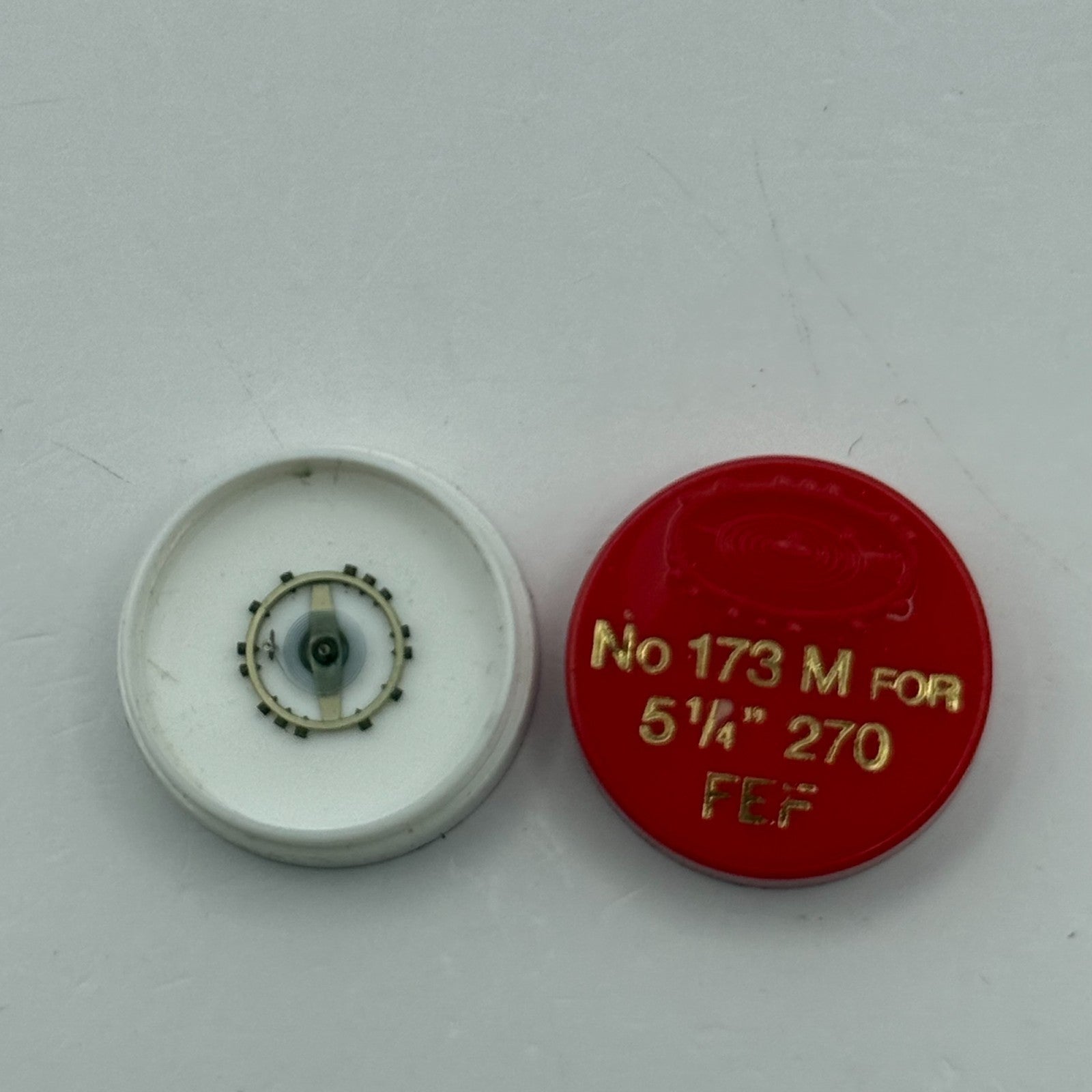 FEF 270 Balance Wheel Complete And Spring  5¼’’’ 173 M Watch Movement Parts NOS