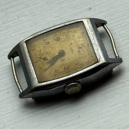 25mm Vintage Tank Style 15 Jewels Swiss Manual Wind Watch PARTS REPAIR