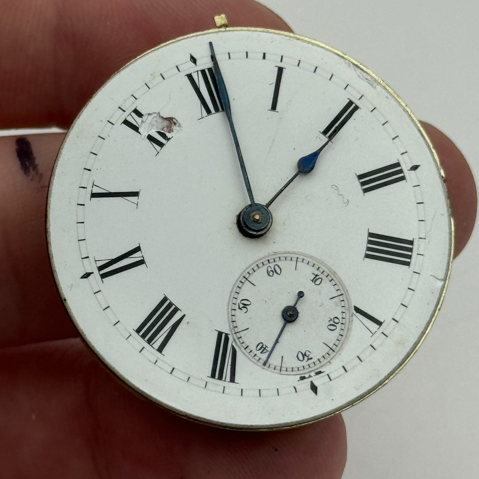 38.6mm Antique Open Face Longines ? Anglo Swiss Pocket Watch Movement PARTS