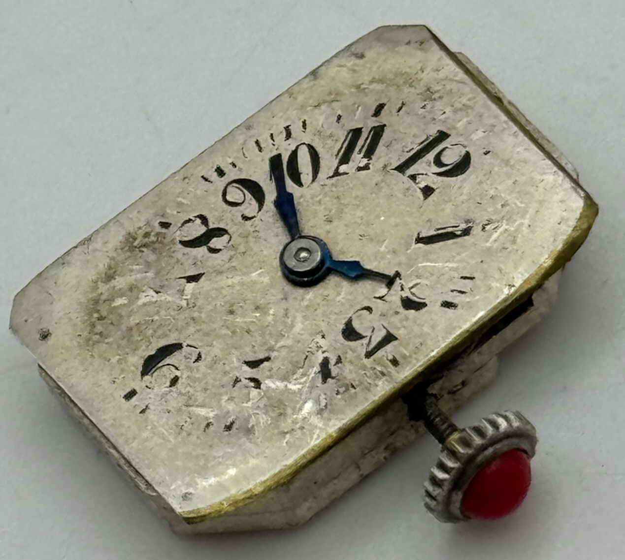 13mm Running Muro Watch Co Art Deco Manual Wind Red Crown Watch Movement PARTS