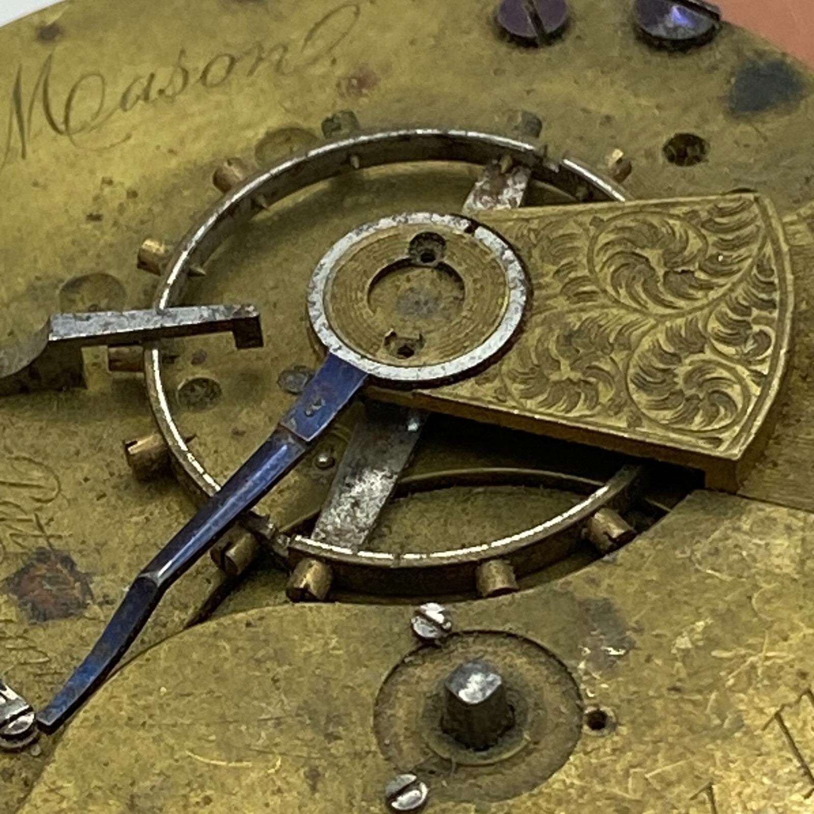 45.6mm Antique Key Wound Pocket Watch Movement PARTS