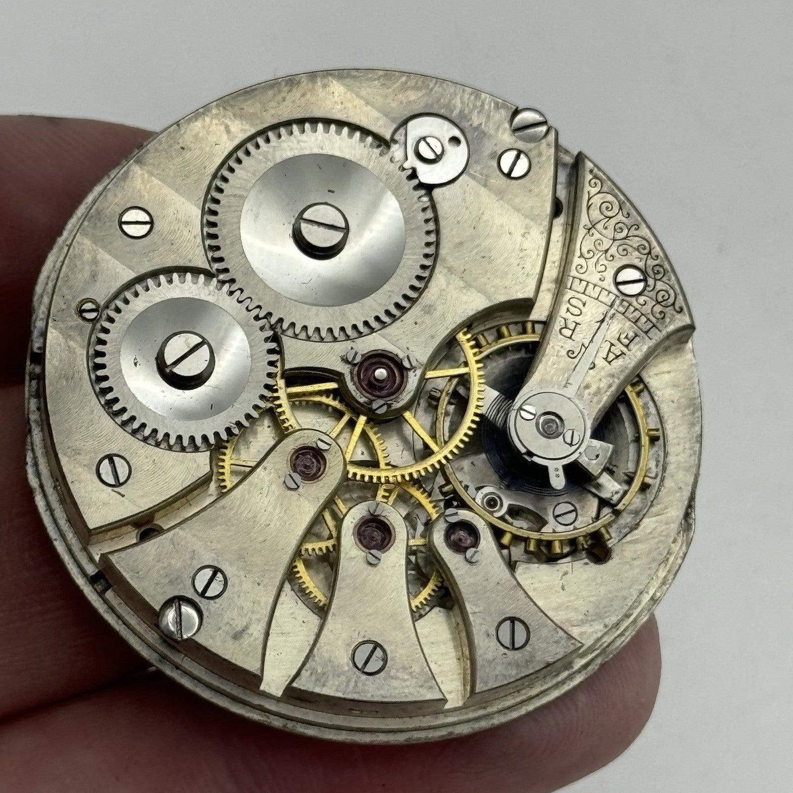 43mm Tavannes Watch Co Swiss Quality Vintage Pocket Watch Movement PARTS REPAIR