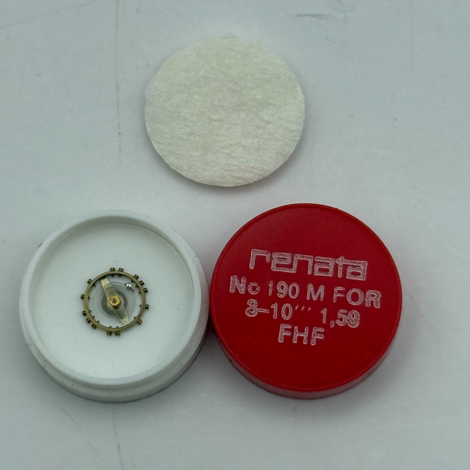 FHF 159 Balance Wheel Complete And Spring 3-10''' 190 M Watch Movement Parts