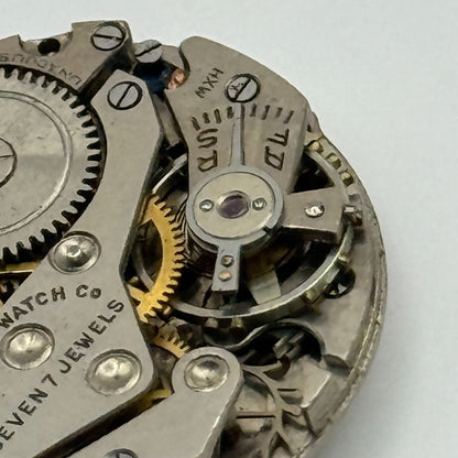Helbros MXH 7 Jewels Watch Movement Manual Wind Vintage Parts Repair 19.5mm