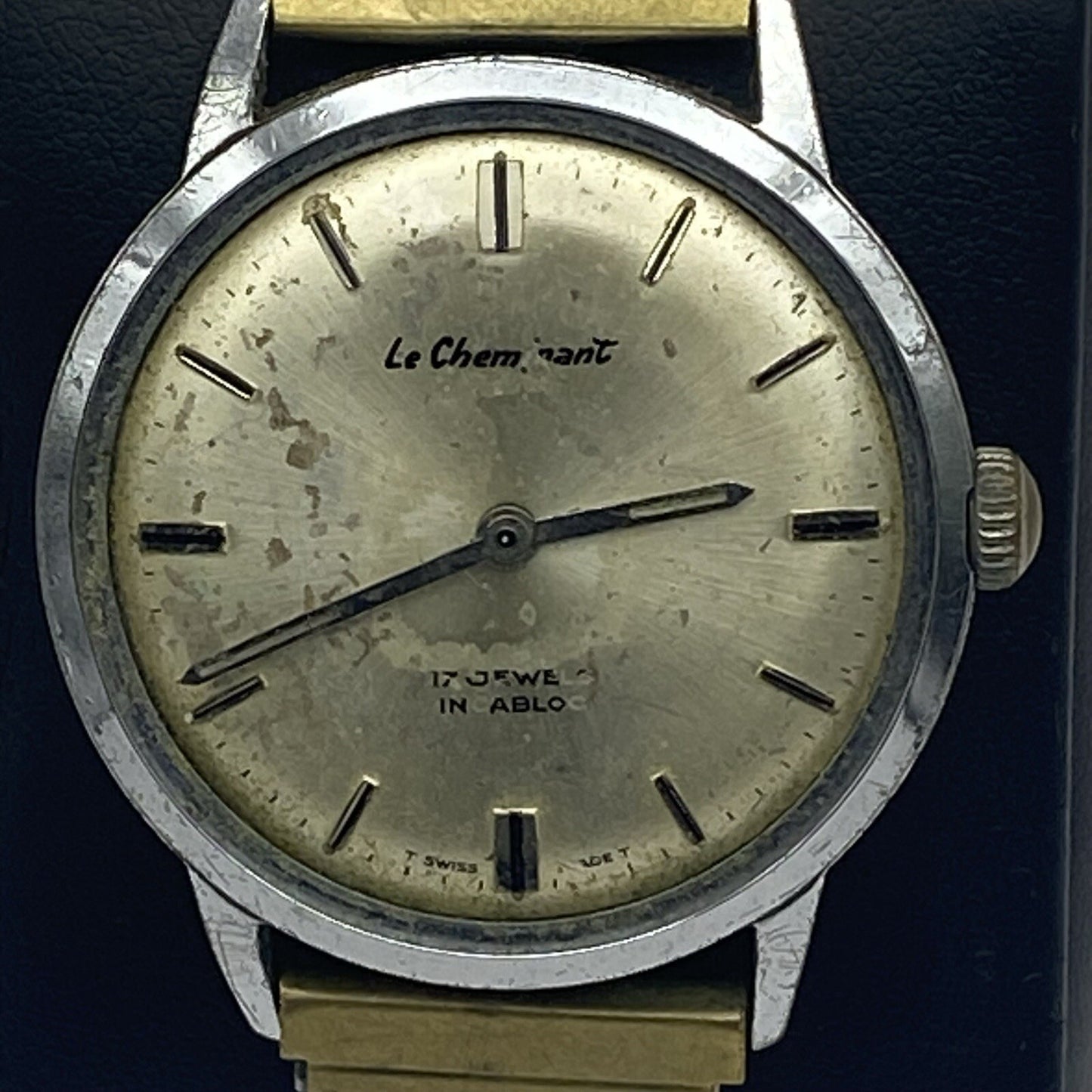33mm WORKING Vintage Le Cheminant Manual Wind FHF ST 96 Wristwatch To Restore