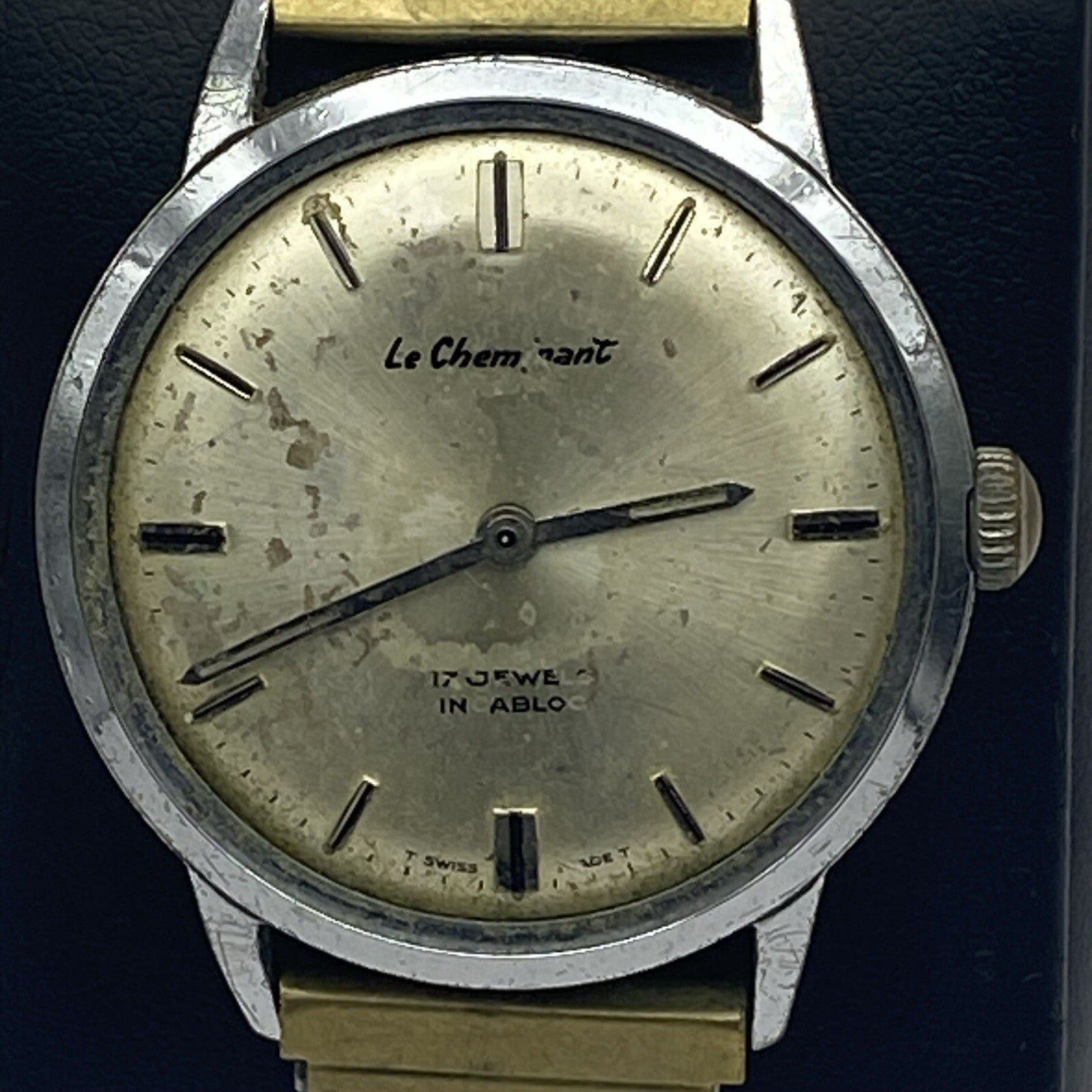 33mm WORKING Vintage Le Cheminant Manual Wind FHF ST 96 Wristwatch To Restore