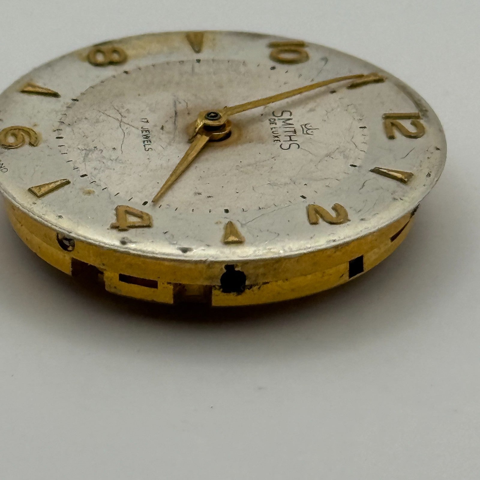 Smiths 27.CS. De Luxe Watch Movement Manual Wind Vintage Parts Repair 26.9mm