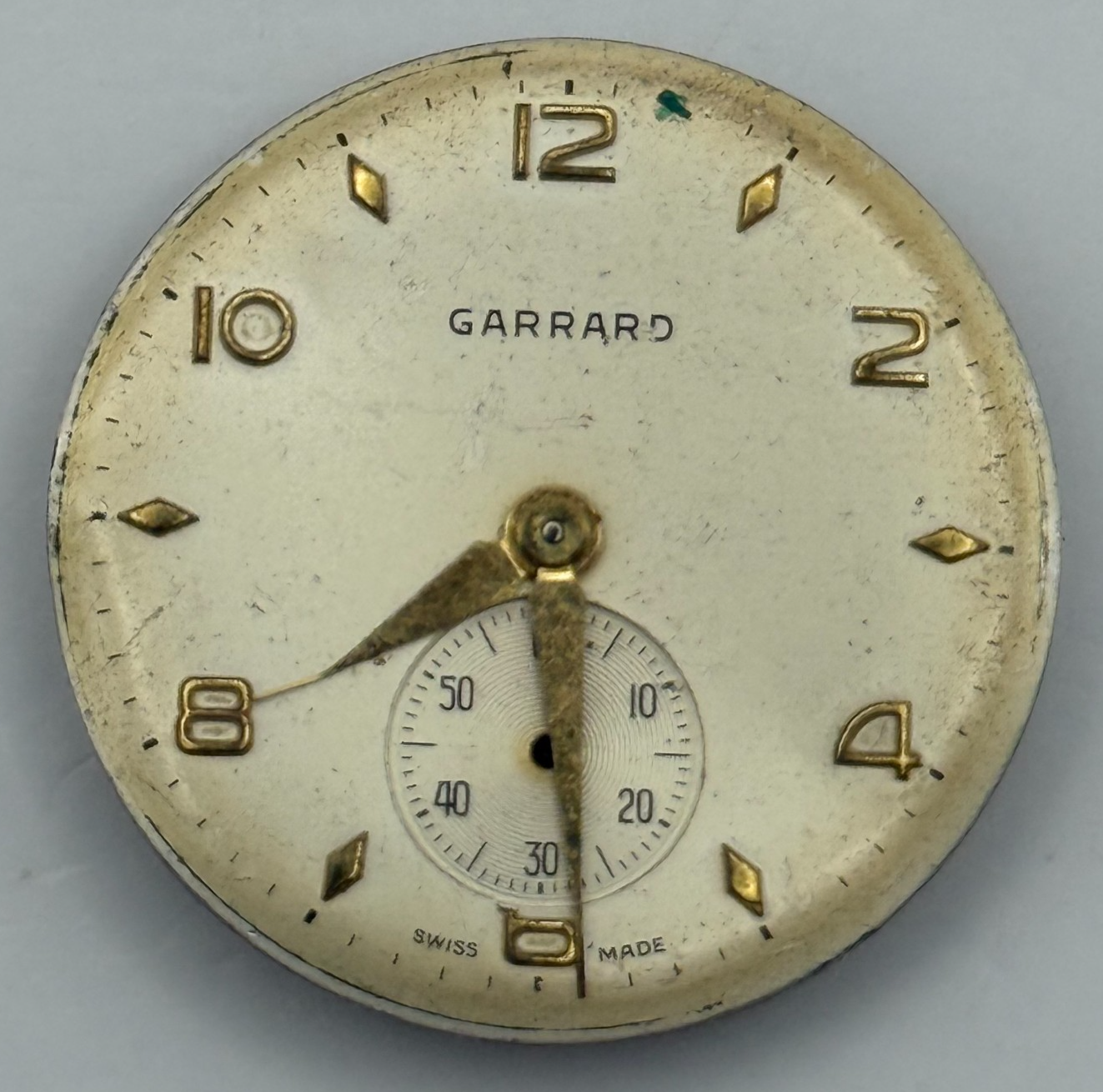 FEF 190 Watch Movement Garrard Manual Wind Vintage Swiss Parts Repair 23.5mm