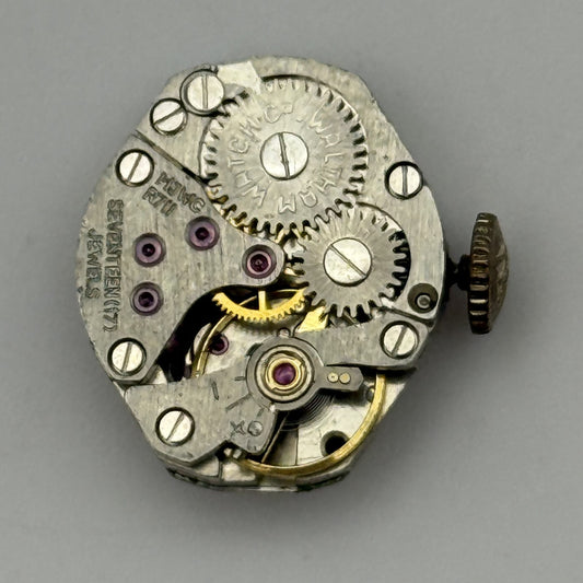 15.3mm Vintage Waltham MJWC R711 Manual Wind Watch Movement PARTS REPAIR