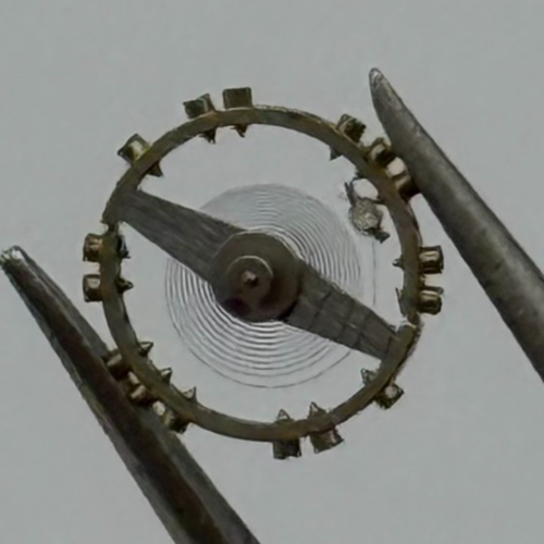 FHF 159 Balance Wheel Complete And Spring 3-10''' 190 M Watch Movement Parts NOS