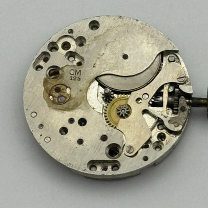 23.5mm O Maire OM 125 Manual Wind 17 Jewels Swiss Watch Movement Vintage PARTS