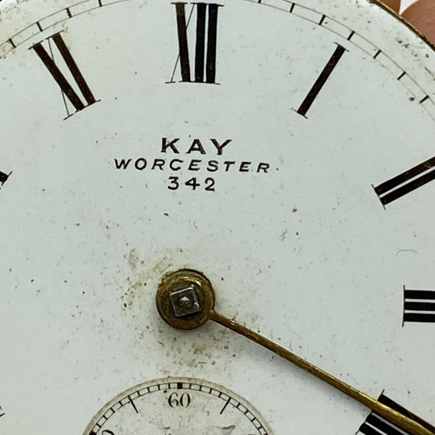 44.6mm Antique Kay Worcester Reversing Pinion Pocket Watch Movement PARTS