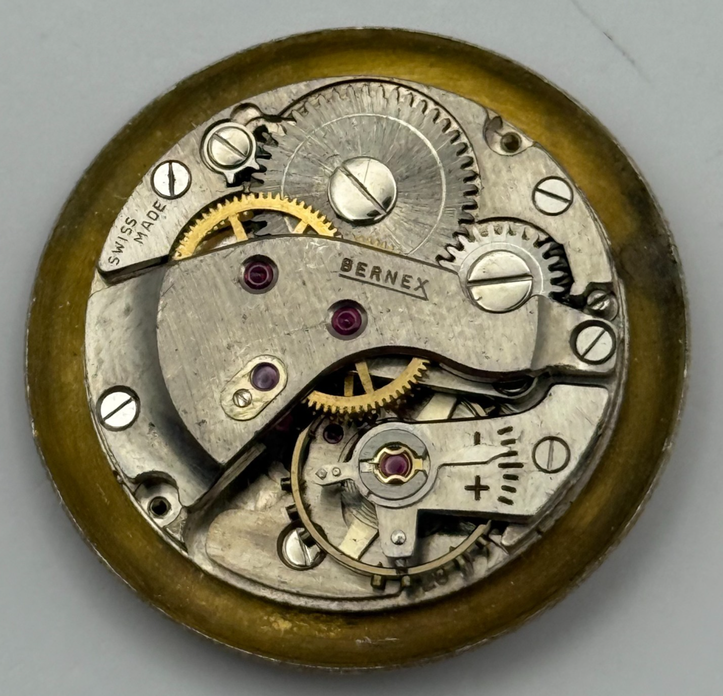 FHF 28 Watch Movement Bernex Manual Wind Vintage Swiss Parts Repair 23.6mm