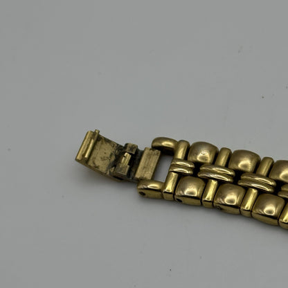 28mm Working Ladies Krug Baumen Baron 4959KL Gold Plated Quartz Watch 5.7 Inches