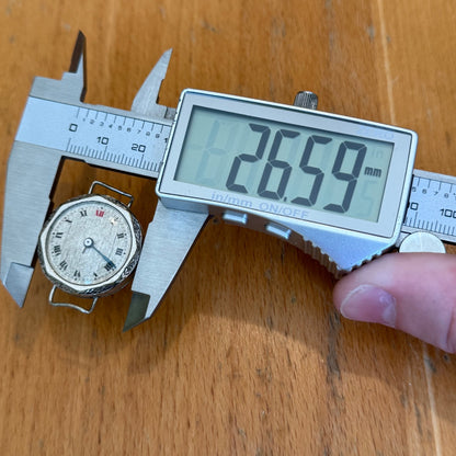 26mm Vintage Art Deco Trench Watch Swiss Made Manual Wind For PARTS / REPAIR