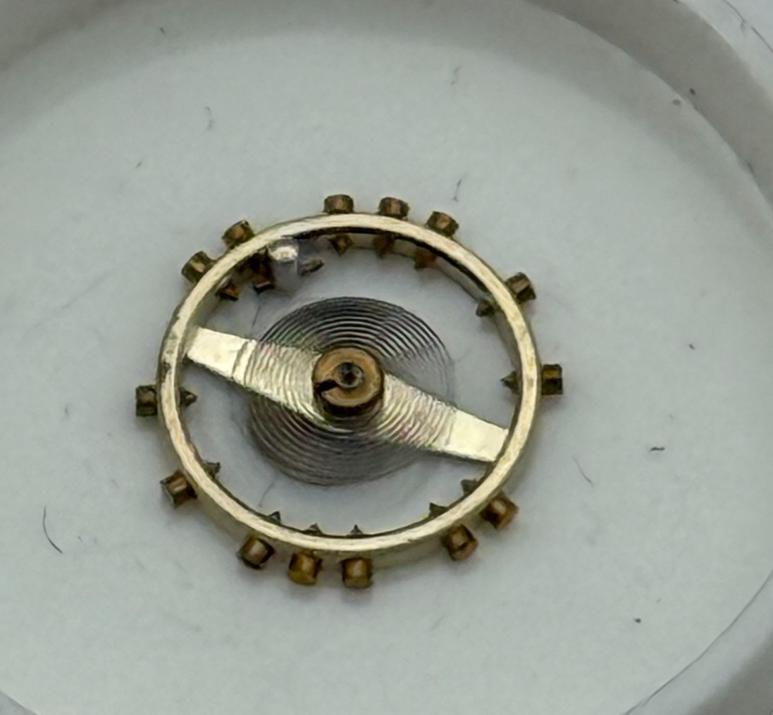 FHF 159 Balance Wheel Complete And Spring 3–10’’’ 190 M Watch Movement Parts NOS