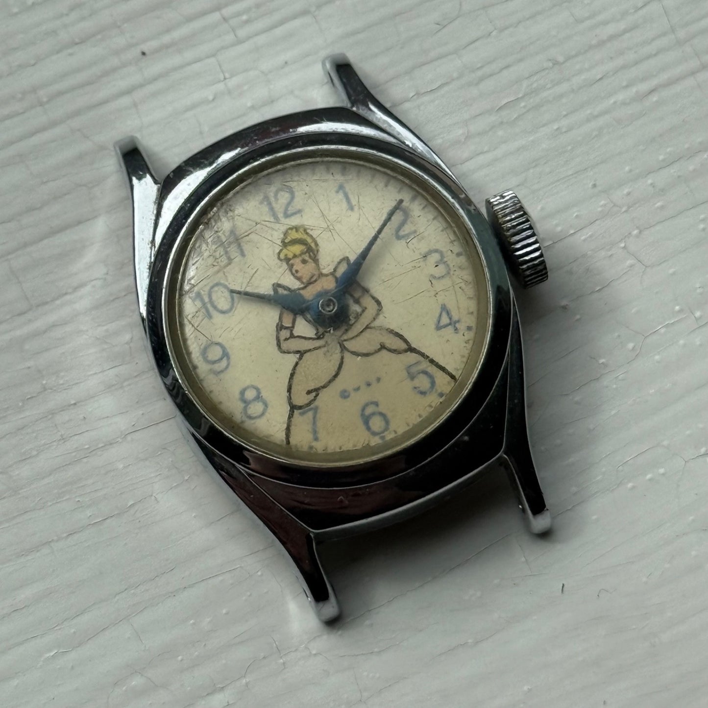 Vintage 1950s Timex Cinderella Great Britain Manual Wind Watch PARTS / REPAIR