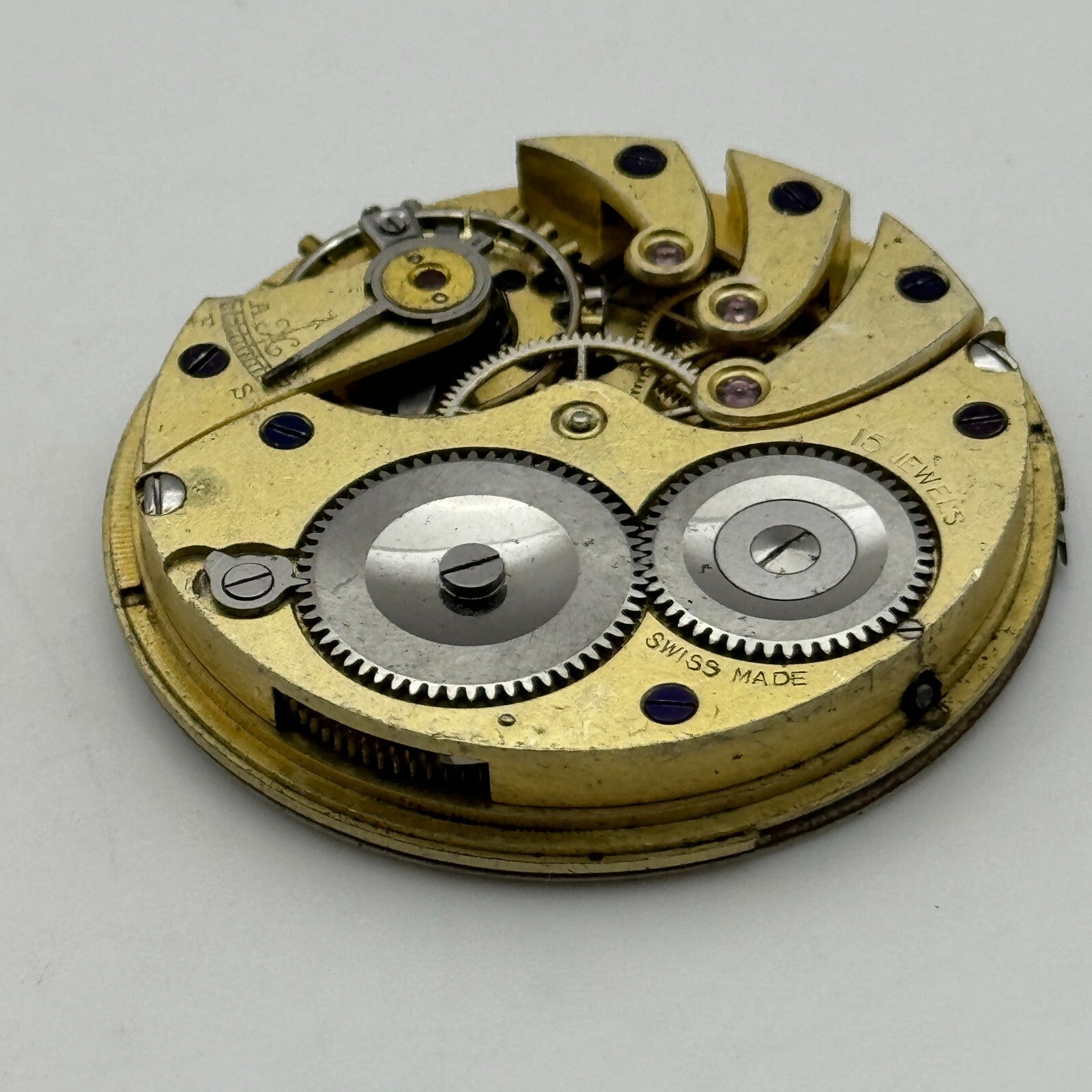 39.4mm Longines 18.80 High Grade Swiss Hunter Pocket Watch Movement PARTS