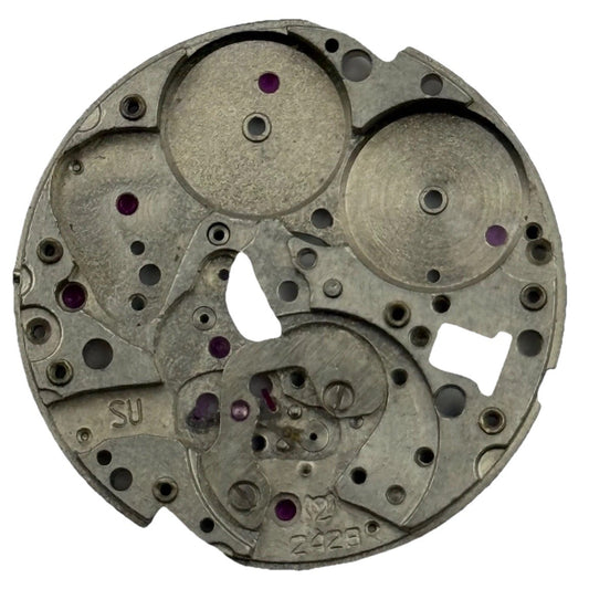 Slava 2428 Soviet Watch Movement Main Plate Manual Wind Vintage Parts 24.9mm