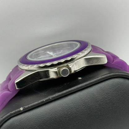 Sekonda Ladies Quartz Watch Purple Dial & Strap Working 32mm New Battery